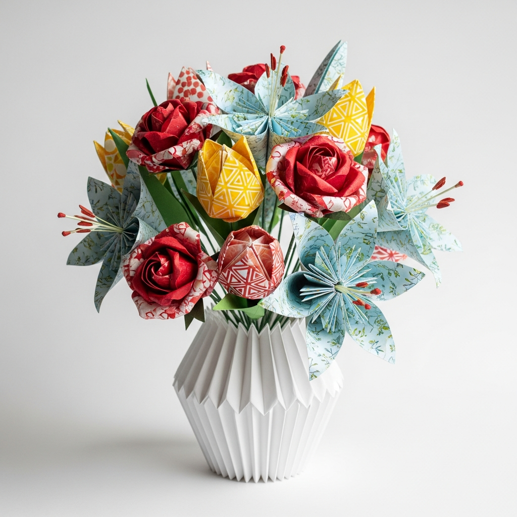 Цветы и растения оригами