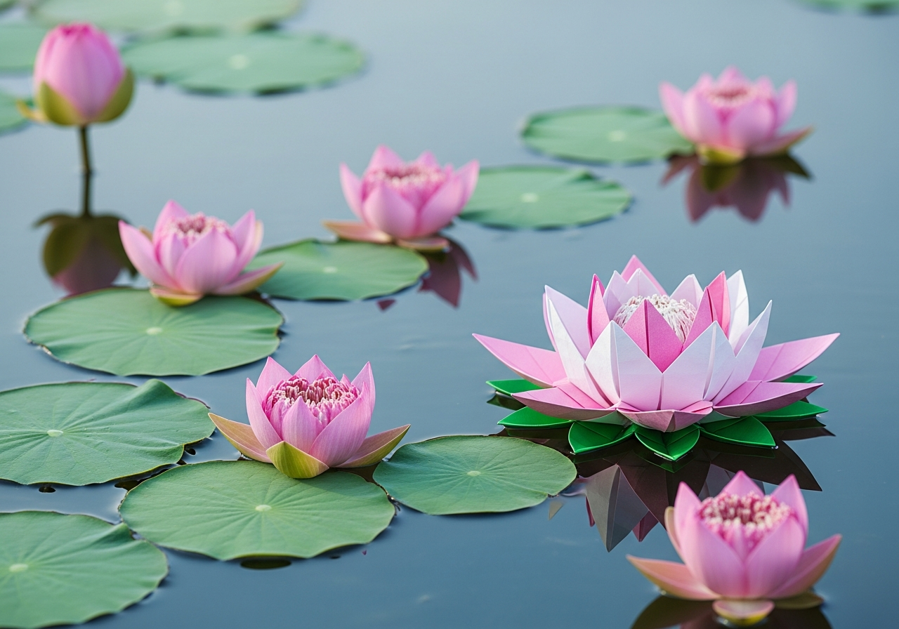 Лотос оригами