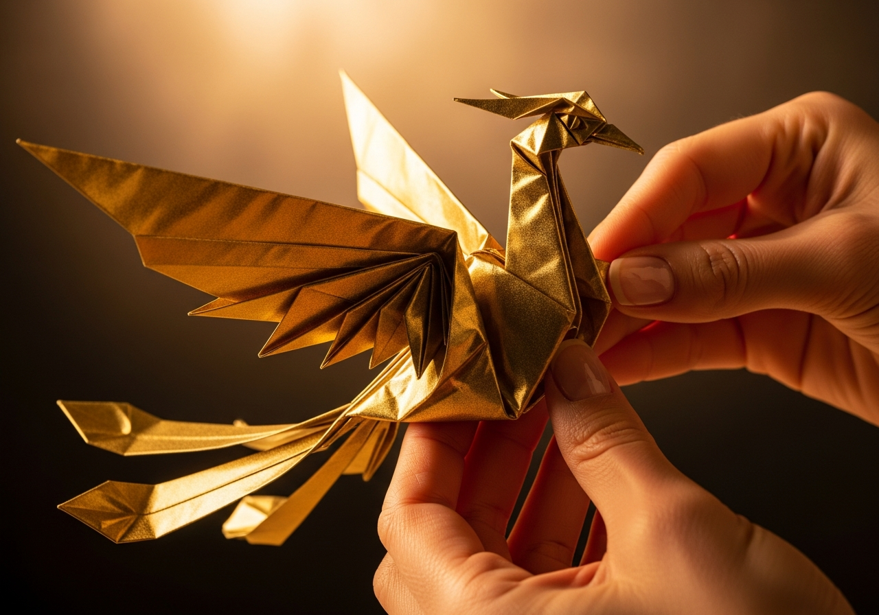 Феникс оригами