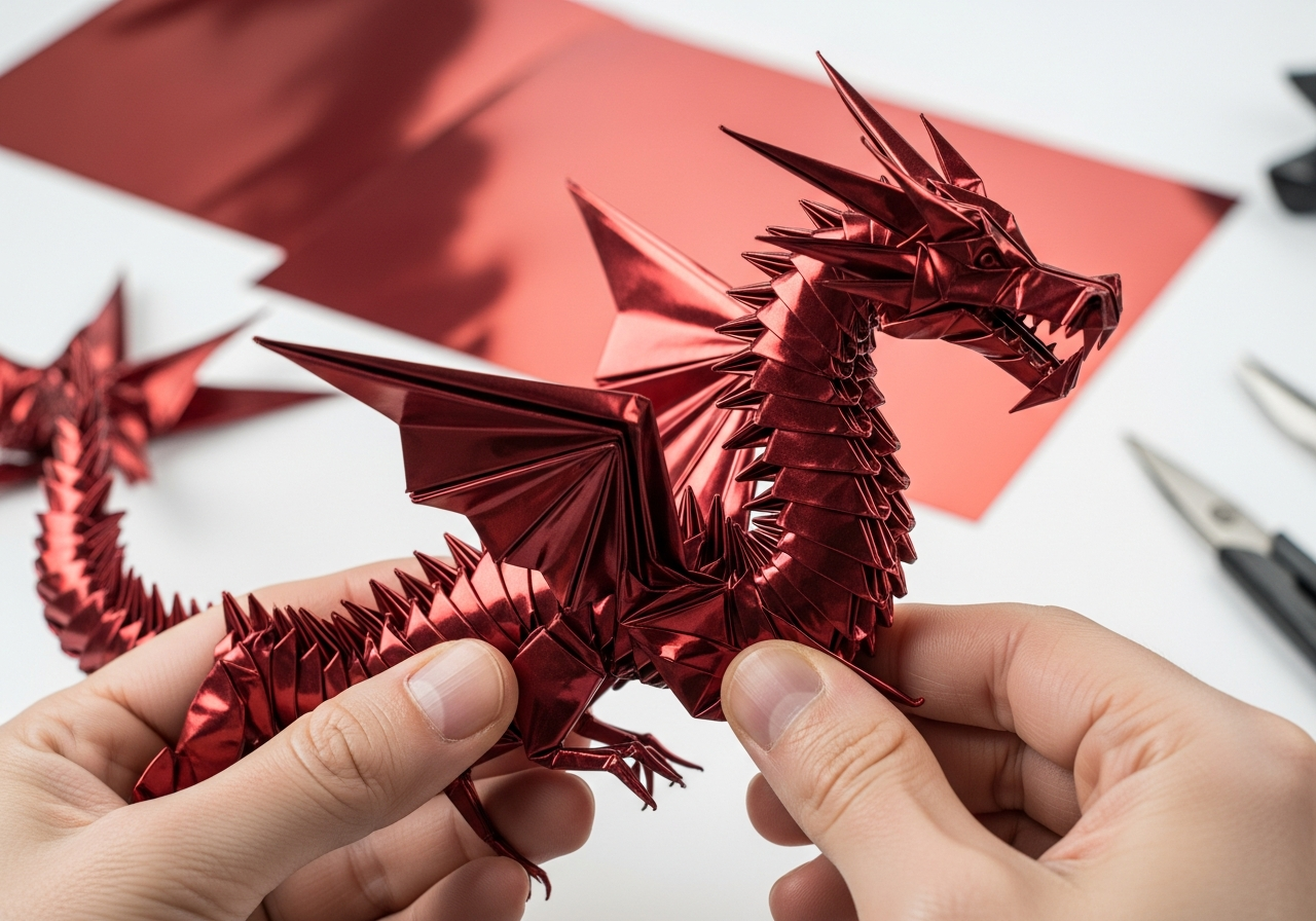 Дракон оригами